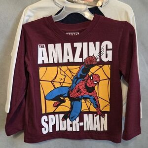 Marvel Amazing Spider-Man Kids Long Sleeve Tee 2 Shirt Set